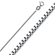 0.9mm Sterling Silver Box Link Chain Necklace 16-22in thumb 0