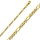 2.5mm 14K Two Tone Gold Figamariner Chain Necklace 16-24in thumb 0