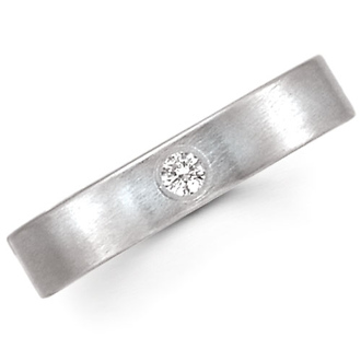 4mm 14k Benchmark Diamond Flat Comfort Fit Promise Ring (0.06 ctw)