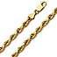 6mm 14K Yellow Gold Solid Men's Diamond-Cut Rope Chain Necklace Heavy 20-26in