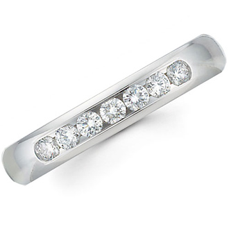 Benchmark 4mm 14k Channel Diamond Comfort Fit Promise Ring (0.42ctw)