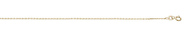 1.0mm 18K Yellow Gold Solid Micro Link Chain Necklace