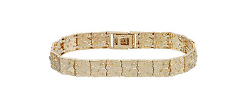 13mm Nugget 14K Yellow Gold Bracelet