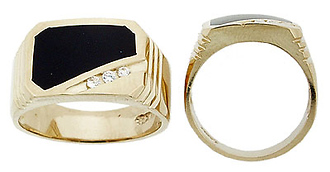 Onyx CZ Ring