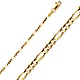 2mm 14K Yellow Gold Figaro Link Chain Necklace 16-24in thumb 0