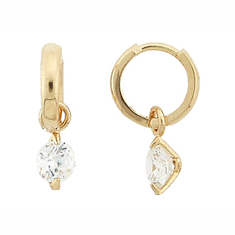 CZ Huggie Style Earrings