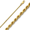 1.5mm 14K Yellow Gold Diamond-Cut Rope Chain Necklace - Heavy 16-24in