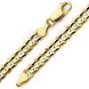 8mm 14K Yellow Gold Men's Concave Curb Cuban Link Chain Necklace 22-26in