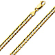 6mm 14K Yellow Gold Men's Concave Curb Cuban Link Chain Bracelet 8in thumb 0