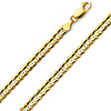 6mm 14K Yellow Gold Men's Concave Curb Cuban Link Chain Bracelet 8in