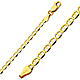 3.5mm 14K Yellow Gold Flat Mariner Link Chain Bracelet 7in thumb 0