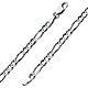 4.5mm 18K White Gold Figaro Chain Bracelet 8in thumb 0