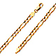 5mm 18K Yellow Gold Figaro Chain Link Bracelet 7in thumb 0