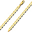 4.5mm 14K Yellow Gold Men's Flat Mariner Link Chain Bracelet 7.5in