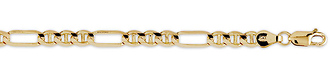 5mm Figamariner 14K Yellow Gold Chain Bracelet