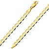 5.5mm 14K Yellow Gold Men's Flat Mariner Chain Bracelet 7.5in