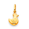Lucky Duck Charm Pendant in 14K Yellow Gold - Mini