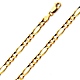 5mm 18K Yellow Gold Figaro Link Chain Necklace 16-30in thumb 0