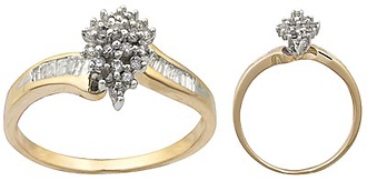Diamond Cluster Ring