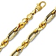 7.5mm 14K Yellow Gold Men's Diamond-Cut Milano Rope Chain 24-26in thumb 0