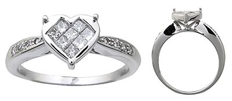 Diamond Heart Ring