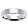 5mm Flat Brushed 14K White Gold Wedding Band