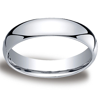 5mm Comfort Fit Platinum Benchmark Wedding Band