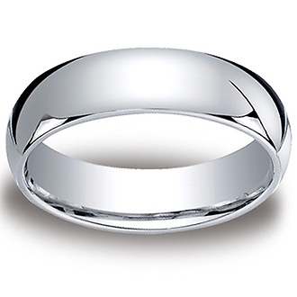 6mm Comfort Fit Platinum Wedding Band