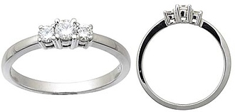 Three Stone Diamond Promise Ring