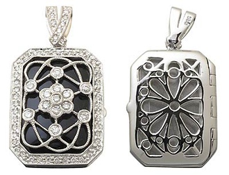 Diamond and Onyx Locket