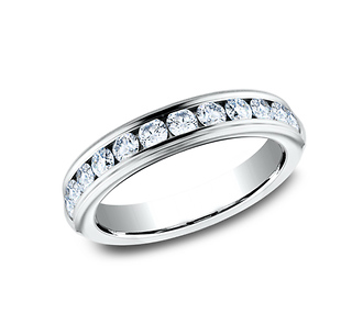 4mm Platinum Channel Diamond Ring