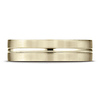 6mm Flat Groove Comfort-Fit Benchmark Wedding Band in Solid 14K Yellow Gold