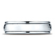 6mm Concave Low Domed Comfort Wedding Band by Benchmark Rings in Solid 14K White Gold thumb 0
