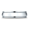 6mm 14K White Gold Edge Comfort Fit Band