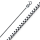 0.9mm 14K White Gold Box Link Chain Necklace 16-24in thumb 0