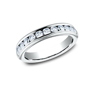 4mm Platinum Channel Diamond Ring