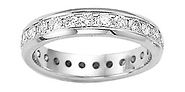 4mm Platinum Diamond Eternity Ring