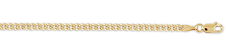 14K Yellow Gold Concave Curb Chain 3.5mm