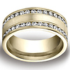 8mm 14k Satin Yellow Gold Eternity Diamond Ring (1.50 ctw)