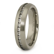 5.5mm Titanium Cubic Zirconia Eternity Ring
