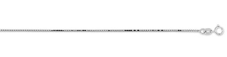 .6mm 14K White Gold Box Chain Necklace
