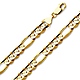 8.5mm 14K Yellow Gold Solid Men's Figaro Link Chain Necklace 20-26in thumb 0