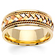 8.5mm Handmade Rope & TriGold Braided Men's Wedding Band - 14K Yellow Gold thumb 0