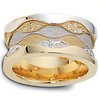 11.5mm 0.48 tcw Diamond 14K Two Tone Gold Dora Wedding Band