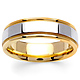 6.5mm Milgrain 14K Two Tone Gold Band thumb 0