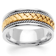Two Tone Wedding Bands, Mens & Womens, Two Tone Gold Rings: GoldenMine