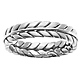 6mm Handmade Wheat Braid Wedding Band - 14K White Gold thumb 0