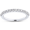 14K White Gold 0.50ctw Semi Prong Set Round Diamond Wedding Band