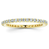 14K Yellow Gold 0.5ct Prong Set Round Diamond Eternity Ring