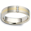 5mm 3 Stone Diamond 18K Two-Tone Dora Wedding Band